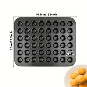 TEMU 35구 또는 48구 미니 컵케이크 & 머핀 베이킹 팬 - 헤비듀티 금속 논스틱 생일, 결혼식, 크리스마스, 추수감사절, 할로윈 베이커 시트 - 쉬운 탈형, 균일한 가열, 상업용 및 가정용 주방 사용 - 공간 절약 디자인, 베이킹 필수품, 논스틱 베이크웨어