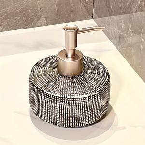 TEMU 창의적인 럭셔리 세라믹 푸시형 비누 디스펜서 병, 욕실 정리 및 보관용, 호텔 로션 병, 가정용 세면대 핸드 솝 병, 재사용 가능한 샴푸 및 샤워젤 병, 욕실 세면대용