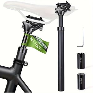 TEMU 봄 자전거 충격 흡수 시트 레일, 스프링 서스펜션 시트 레일, 2개의 스페이서 세트 포함, 자전거 시트 레일 - 무통증에 Now on Painless, 전기 자전거, 산악 자전거, 다운힐, 하이킹, 도시 사이클링에 적합