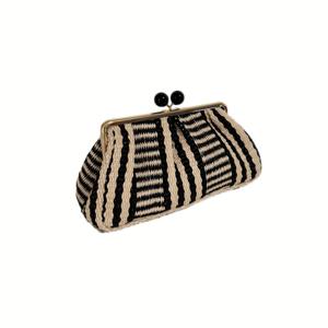 TEMU 우아한 블랙 비즈 장식 여성용 이브닝 클러치 파우치, 탈부착 가능한 스트랩 & 스냅 버튼 잠금 - 웨딩, 파티, 공식 행사용, 세련된 디자인, 특별한 날 가방, 스타일, 패션 핸드백