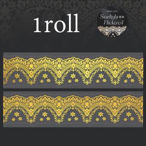 TEMU 시퀀스 레이스 테이프, 1.77x78.7 인치 스파크링 골든 글리터 접착제, 폴리에스터, 잔해 없음, 스크랩북, 사무용품, 저널, 폰 케이스, 노트북, 선물 포장, 크래프트 용품|장식 테이프|티넬 마무리 테이프