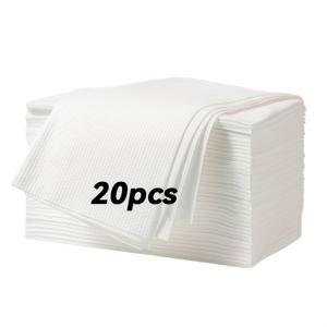 TEMU 20개입 일회용 타월 | 두꺼운 폴리아미드 목욕 타월 (마사지 살롱, 헤어 살롱, 미용실용) - 머리띠 및 발 타월 포함