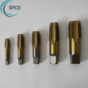 TEMU 크리티스 툴스 5피스 티타늄 코팅 NPT 파이프 나사산 세트, 고경도 내구성, 1/8