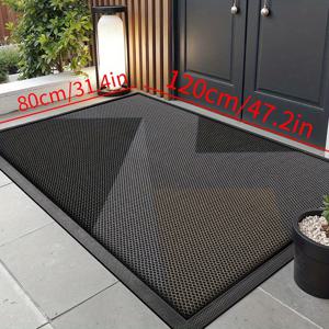 TEMU 1pc 내구성 있는 겨울 태양 탄성 킹 스프레이 온 잉크 금속 텍스처 피크/경관 산 문 매트 - 무게가 있는 미끄럼 방지 PVC 뒷면, 높은 탄성 야외 입구 매트, 파티오, 마당, 복도, 가정 장식, 파티오 매트, 마당 액세서리, 우아한 가정 액세서리, 높은 탄성 PVC
