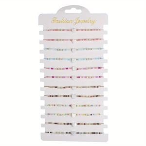 TEMU 12개 도파민 우정 팔찌 - 화이트 러브 씨앗 비즈 땋은 조절 가능한 커플 선물, 웨딩 파티, 생일, 발렌타인데이, 기념일, 로맨틱 액세서리 | 재미있는 디자인 | 비즈, 로맨틱한 날, 절친 영원히