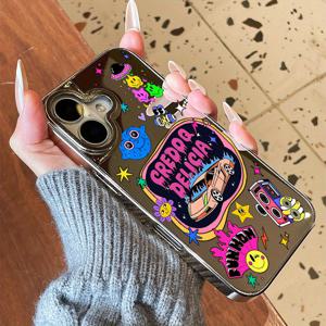 TEMU 아이폰 16/16 프로/16 프로 맥스 호환 슬림 디자인 휴대폰 케이스, 필수 & 이동 중 메이크업 미러 기능