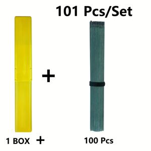 TEMU 녹색 탄소강 용접봉, 21/41/101개 세트, 직경 0.78인치(2.0mm), 길이 11.8인치(30cm), 내마모성, 조립 불필요, 얇은 철재용, 아연 도금 사각관 및 원형 파이프 용접 추천