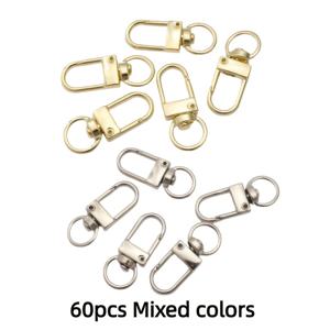 TEMU 60개 금속 랍스터 클로우 걸쇠 - DIY 주얼리 & 가방 스트랩용 퀵 커넥트 회전 고리 | 아연 합금 공예 소품, 키링 제작용 액세서리, 펜던트 및 장식품 만들기|키링