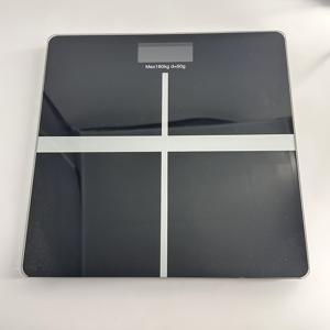TEMU 1개 블랙 스마트 체중계, 디지털 디스플레이 LCD 스크린, 고정밀도, 현대적 디자인, 가정 및 기숙사용, 야외 등에 적합