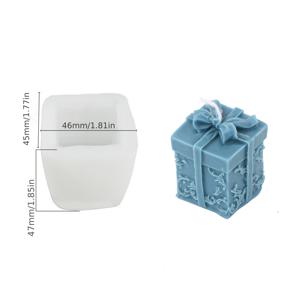 TEMU 크리스마스 및 발렌타인데이 선물 상자 실리콘 양초 몰드 세트 (리본 장식 포함) - 사각 레진 캐스팅 몰드, 에폭시 레진, 석고 장식 및 주얼리 제작에 적합.