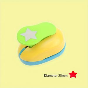 TEMU 스타 펀치, 8mm, 16mm, 25mm, 38cm, 50mm 스타 펀치, 일기, 스크랩북, 앨범에 적합, 무작위 색상, 5가지 크기 제공