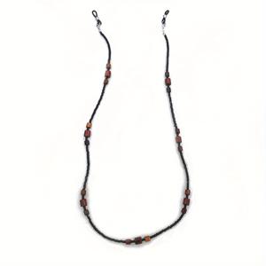 TEMU 빈티지 나무 구슬 안경줄, 미끄럼 방지 안경 스트랩, 스타일리시한 목걸이형 안경 끈