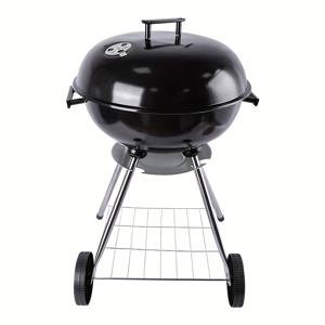 TEMU 18인치 블랙 뚜껑 클래식 휴대용 애플 석탄 그릴 - 야외 휴대용 바베큐 마스터, 맛있는 피크닉 시간을 열어보세요, 야드 파티, 친구 캠핑, 야외 모험에 적합, 완벽한 요리 파트너