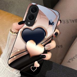 TEMU 삼성 갤럭시 S25 에지용 강화 유리 폰 케이스, 풀 랩 워터 컬러 디자인, 새로운 유럽 및 미국 스타일, 우키요에에 영감을 받은 삽화 및 텍스트로 드롭 보호 기능을 제공합니다.