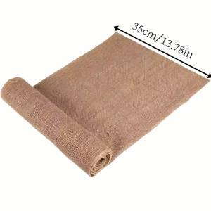 TEMU 2미터 자루 롤, 수제 DIY 공예용 천, 크리스마스 테이블보 및 의자 커버, 웨딩 장식 – 고품질 황마 소재로 만든 홈 데코 & 파티 용품. 선물 포장, 리본, 화환, 가을 공예, 꽃다발, 야외 장식에 완벽한 제품