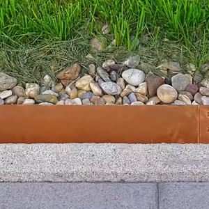 TEMU 프리러스트된 코르텐 스틸 잔디 경계 롤 - 잔디, 정원, 차도 및 나무 주변을 위한 쉬운 설치 경계 선 - 스팟 패턴이 있는 내구성 있는 날씨 방지 디자인, 잔디 경계 용품, 정원 경계, 러스트릭 스타일, 스틸 잔디 장벽