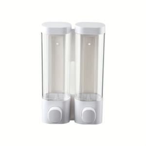 TEMU 2-헤드 벽걸이 수동 비누 디스펜서, 2-in-1 샴푸 및 샤워 젤 디스펜서 및 보관 랙, 10.15oz*2 대용량, ABS 소재 드릴링 없음, 욕실, 주방, 호텔 및 레스토랑에 적합, 모든 계절