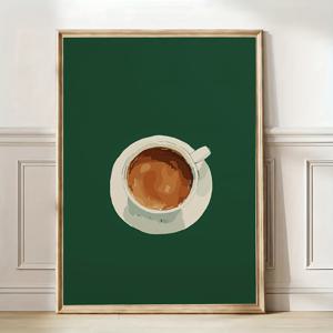 TEMU 1개 프레임리스 커피 포스터 - 레트로 주방 커피 아트 캔버스 프린트, 방수 재사용 가능한 벽 장식 (거실, 침실, 욕실, 복도용) - 창의적인 생일 선물 아이디어, 아트워크, 질감 있는 예술 작품