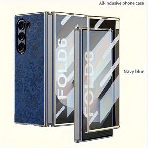 TEMU 갤럭시 Z 폴드 7/Z 폴드 6/Z 폴드 5/Z 폴드 4/Z 폴드 3에 적합한 전기도금 드래곤 패턴 접이식 케이스, 창의적인 고급 플립 윈도우 디자인으로 스타일리시하고 느낌을 제공하며 Z 폴드 5에 완벽한 보호 기능과 Z 폴드 6, Z 폴드 4, Z 폴드 3에 적합