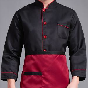 TEMU 남성용 페이스트리 셰프 유니폼, 레스토랑, 호텔, 구내식당용 작업복, 봄/가을 스탠드 칼라 긴팔 주방 셰프 유니폼, 단색