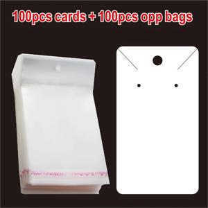 TEMU 200개의 보석 디스플레이 카드, 투명한 OPP 패키징 가방 - 내구성이 뛰어난 종이 목걸이 및 귀걸이 걸이, 쉬운 정리, 보관 및 디스플레이, 비즈 및 보석 만들기, 보석 디스플레이 및 패키징 용품에 적합합니다.