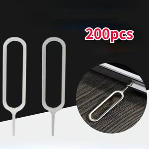 TEMU 200개 SIM 카드 청소 핀 바늘 - 아이폰, 샤오미 레드미 SD 카드 이젝트 트레이용 정밀 금속 도구, 안전한 개방 및 닫기, 내구성 있는 금속 구조, 휴대폰 액세서리, 슬림한 메탈릭 디자인, 금속 마감