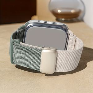 TEMU 다양한 사이즈의 Apple Watch 밴드에 적합한 탄성 나일론 루프 스트랩, 남녀 모두에게 적합. 이 마그네틱 손목 밴드는 Apple Watch Series 10과 호환되며, 스트레치 나일론 마그네틱 테이프가 특징이며 여름에 완벽합니다.