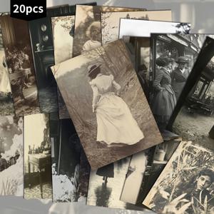 TEMU 4X6인치 빅토리아풍 사진 엽서 20매 세트. 클래식 핀업 아트가 특징이며, 스크랩북 및 공예용 수집용 장식 카드로 완벽합니다.
