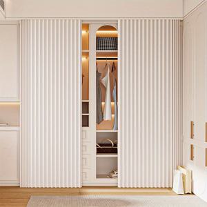 TEMU 1개 모던 접이식 파티션 커튼 | 후크 및 수납 스트랩이 있는 옷장 파티션 커튼, 5가지 색상, 다양한 크기, 간편한 관리, 닦아내어 청소, 모던 홈 , 트렌디한 테마