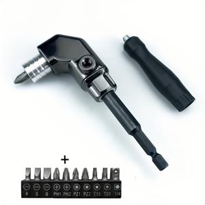 TEMU 헤비듀티 90° 직각 스크류드라이버 벤더 - 미끄럼 방지 그립 핸들, 좁은 공간용 전기/배관/목공 작업, 전문가 및 DIY 프로젝트 (산업/건설용), 컴팩트 디자인, 내구성 있는 구조, 건설 노동자용