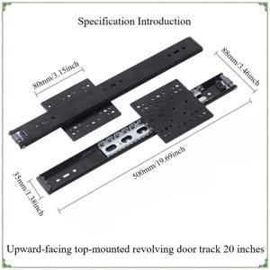 TEMU 1쌍 20인치 모던 두꺼운 무소음 상하/옆면 플립 히든 스위블 도어 트랙, AC 캐비닛/세탁기 캐비닛/수납장/걸이형 캐비닛용 - 목공예 기술