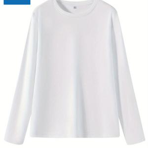 TEMU JEANSWEST 여성 슬림핏 긴팔 티셔츠 - 라운드넥 캐주얼 탑, 중간 신축성 겨울 따뜻함, 솔리드 컬러 H라인 실루엣, 다용도 레이어링 필수품