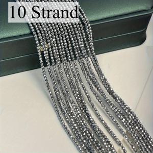 TEMU 10개 미니 다색 면처리 큐빅 비즈, 2mm/3mm 주얼리 만들기용, DIY 팔찌 & 목걸이 스트링, 38cm(약 15인치), 초보자 및 취미 애호가를 위한 공예 재료, 주얼리 제작용 비즈, 핸드메이드 액세서리, 생동감 넘치는 색상, 광택 마감, 수제 주얼리, 공예 애호가용|비즈목걸이