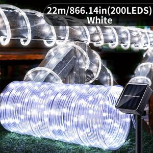 TEMU 정원용 태양광 LED 스트링라이트, 태양관형등 - 수영장/결혼식/크리스마스/가든/도로 장식에 적합, 8종 조명 모드, 태양광 충전, Christmas & Thanksgiving 데코레이션으로 최고의 선택, 지능형 스위치