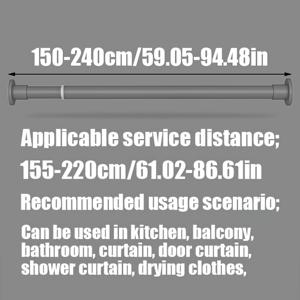 TEMU 꿀벌레 베이스가 있는 드릴 없는 텔레스코픽 막대 - 강력한 부하 용량, 샤워 커튼, 옷 건조대, 로만 쉐이드, 옷장 지지대, 문 커튼에 완벽함 - 욕실용 텐션 로드 샤워 커튼, 욕실 액세서리 샤워 커튼, 벽걸이형 샤워 커튼, 공간 절약 하드웨어, 텐션 스프링 로드, 로드, 가정용 업무