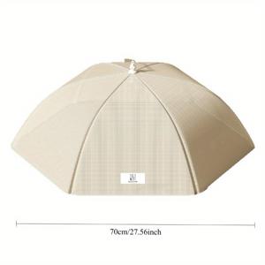 TEMU 1개 접이식 파리방지 메쉬 음식 덮개 - 재사용 가능 & 세척 쉬운 접이식 접시 (사각/원형 옵션) 가정, 파티, 남은 음식, 접시, 그릇에 적합 - 테이블 & 선물 (할로윈/크리스마스)에 이상적