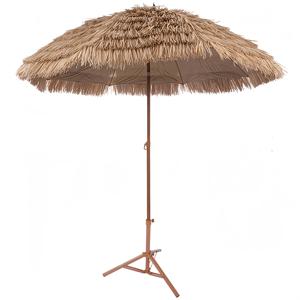 TEMU 야외 우산 짚 그늘 우산 하와이안 스타일 그늘막 정원 우산, 티키 비치 우산, 접이식 파티오 테이블 우산, 휴대용 마켓 우산 (베이스 선택 가능), 틸트 기능|양산