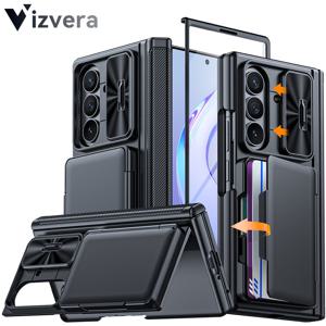 TEMU 폰 케이스: Z Fold 7 호환 케이스, 카드 슬롯, 휴대용 보호 커버, 조절 가능한 스탠드 및 힌지 보호 커버, for Fold 7 지갑 케이스 호환, 전체 충격 방지 PC 보호 폰 케이스, 휴가 선물|카드지갑|폰케이스|지갑