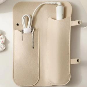 TEMU 1개 내열 헤어 도구 정리 가방 - 컬링 아이롱, 스트레이트너, 플랫 헤드용 열 패드 포함 여행용 플러시 정리함, 헤어 드라이어 & 스타일링 도구 포함, 헤어 드라이어 보관 | 실용적인 디자인 | 단열, 헤어 액세서리, 헤어 드라이어 홀더, 헤어 스타일링 도구, 컴팩트 디자인, 내구성 있는 구조, 튼튼한 구조, 뷰티 매니아, 살롱 전문가