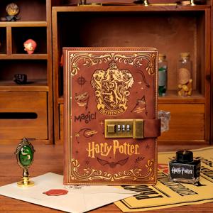 TEMU WB 해리 포터 빈티지 아카데미 패스워드 북 / 슬리서인 노트북 저널 마법 아카데미 메리트지 레트로 골든 포일 장식 팬 컬렉션 백투스쿨 선물 다이어리 노트북 플래너, 슬리서인 소년, 대학용 노트북, 학교 용품