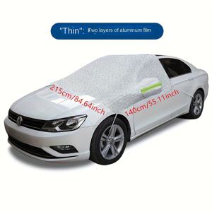 TEMU 차량 햇빛 가리개 앞유리 커버, 차량 햇빛 가리개 커튼, 앞유리 단열 커버, 차량 앞유리 눈 커버, 실내외 사용에 적합, 대부분의 차량 모델과 호환, 강화된 디자인, 설치 및 보관 용이.