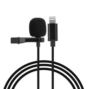 TEMU 아이폰용 전문 마이크, 클립온 라발리에 마이크 및 전체 방향성 콘덴서 포함, 비디오 녹화 및 인터뷰용, 아이패드 호환, 음성 녹음용 마이크