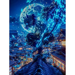 TEMU 애니메이션, 2차원, 페인팅 키트, 성인용, 5D 풀 아크릴 (PMMA) 라운드 아트, 초보자에게 적합, 홈 벽 장식, 수제 선물, 미술 및 휴식을 위한 취미.|보석십자수