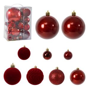 TEMU 22개 대형 우아한 내구성 크리스마스 트리 장식품 - 눈송이 패턴 레드 매달이 구슬, 휴일 트리 장식, DIY, 플라스틱 눈송이 장식 (깃털 없음)