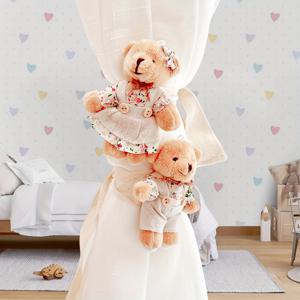 TEMU 2개/1개 귀여운 곰 커튼 타이백 - 방 장식용 소프트 창문 장식, 블라인드 & 창문 커튼용 곰 모양 커튼 홀더