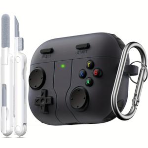 TEMU 에어팟 프로 3 케이스 커버 + 클리너 키트, Getino 게임 케이스 for Pro 3 2025 귀엽고 재미있는 충격 방지 보호 케이스 (남성 여성용)