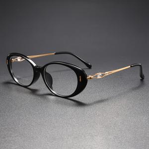 TEMU 여성용 레트로 티타늄 TR 프레임 비정형 안경 - 오버사이즈 오벌 비정형 안경, 투명 비정형 렌즈, 여성용 비정형 안경, 금속 힌지 & 투명/블랙/틴트 렌즈 옵션 - 라운드/파일럿/하트 모양 프레임 - 가볍고 내구성 있는 티타늄 비정형 안경, 다양한 색상 옵션