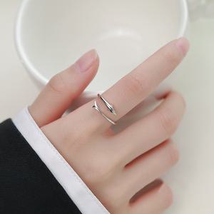 TEMU 1개 스털링 패션 여성용 돌고래 반지, 라이트 럭셔리 니치 트렌디 후프 디자인 고급 조절 가능 오픈 인덱스 핑거 링, 데일리 커뮤트, 연회, 파티, 우아함, 섹시함, 휴가 등에 적합, 여성을 위한 완벽한 선물, 파티웨어, 링,가벼운 반지,여성용 반지, 링,스타일리시한 여성