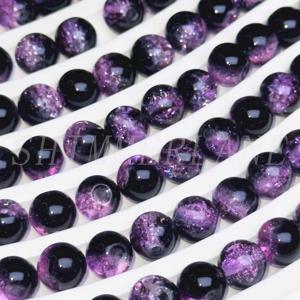 TEMU 50/100/200/300개 - 8mm 고급스러운 블랙 퍼플 라운드 비즈, 핸드메이드 DIY 주얼리 액세서리 팔찌 목걸이 귀걸이 데일리 웨어, 할로윈 주얼리 액세서리