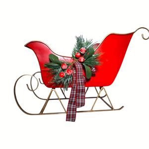 TEMU 메탈 레드 & 골든 썰매 클립 온 부착 - 크리스마스 트리, 웨딩, 샤워, 테이블 장식용 클래식 장식 썰매 - 하누카, 크리스마스, 추수감사절을 위한 우아한 레드/골든 썰매 - 내구성 있는 메탈 프레임, 무게